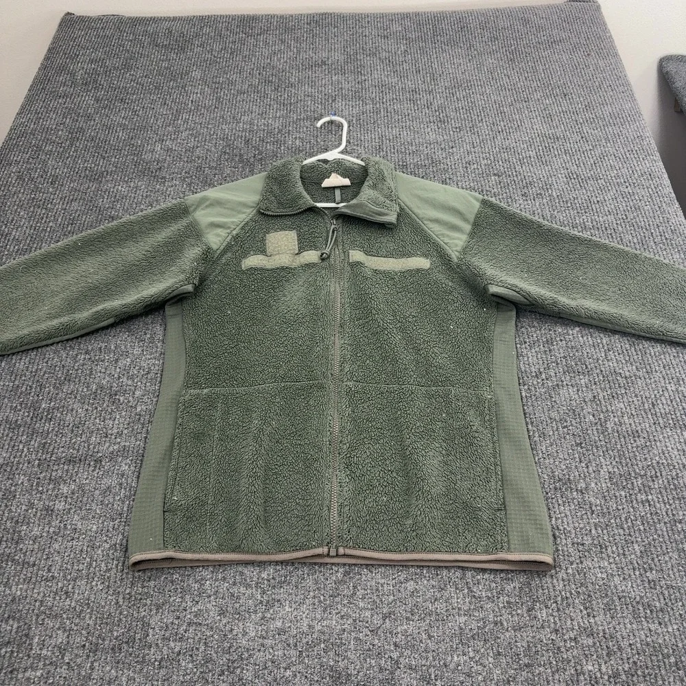 Peckham Fleece Jacket Mens S Green Polyester Gen III Cold Weather Tactical